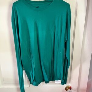 Hanes Teal Crew Neck Shirt mens medium